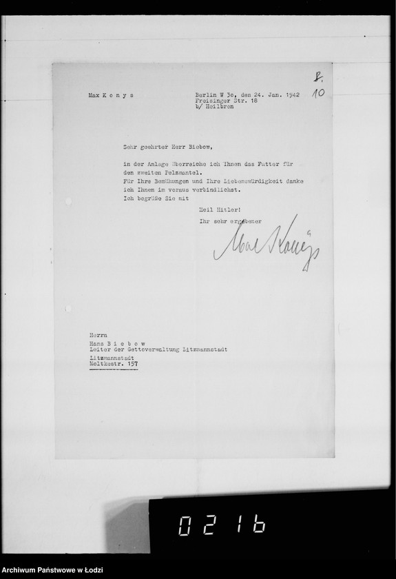 Obraz 14 z jednostki "Kürschnerei. [Zamówienia, rachunki i świadectwa dostaw]"