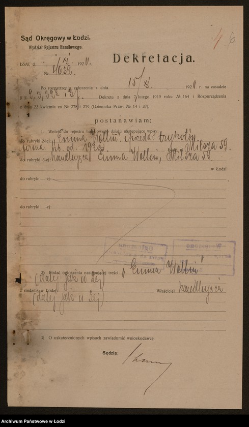 Obraz 8 z jednostki "Emma Wollin- sprzedaż trykotów"