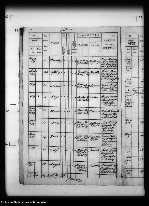 Obraz 9 z jednostki "[Kopie ksiąg metrykalnych parafii Michowa z filią Wełykie (dekanat Dobromil)]"