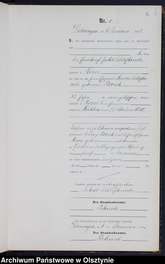 image.from.unit.number "Sterbe-Neben-Register Nr 1 - 46"