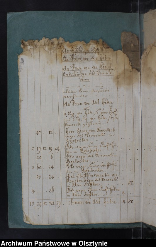 image.from.unit.number "Jahr Kirchen Rechnung der Kirchen zu Kruklanken aller Einnahme und Ausgabe wie auch Bau-Rechnung"