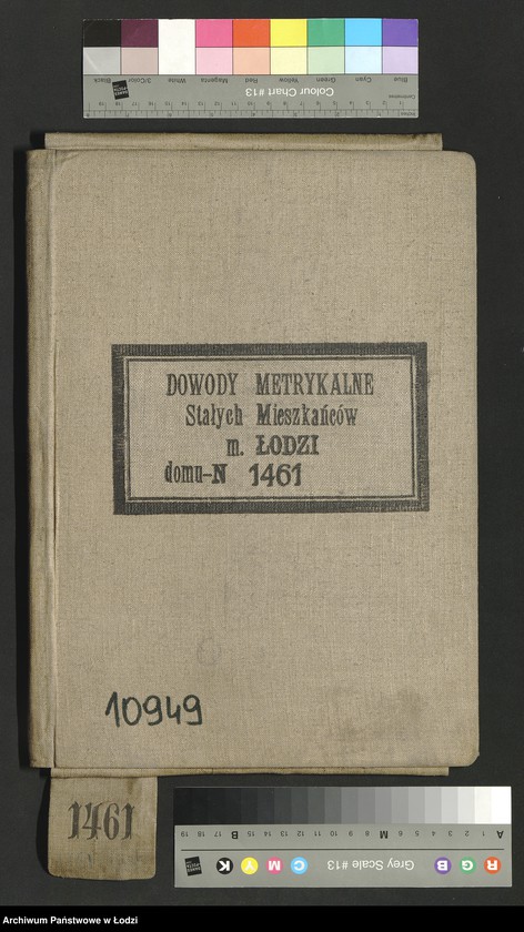 Obraz 2 z jednostki "Dowody metrykalne stałych mieszkańców m. Łodzi nr domu 1461"