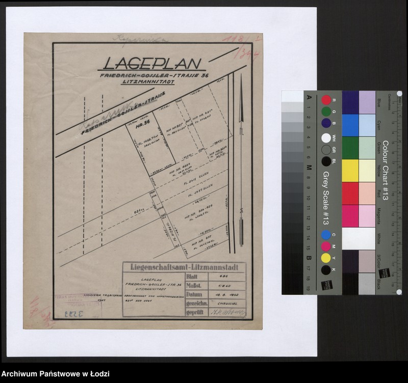 Obraz 1 z jednostki "Lageplan Friedrich-Gossler-Strasse 36 Litzmannstadt"