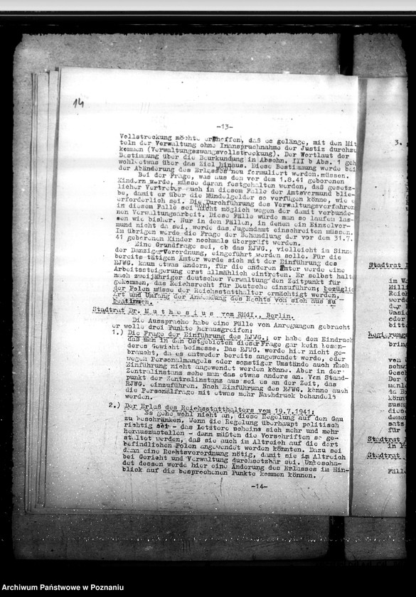 Obraz 18 z jednostki "Besprechungen einer Ministerialkommission über öffentliche Fürsorge und Jugendwohlfahrt in Kalisch"