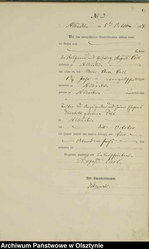 image.from.unit.number "Haupt-Sterbe-Register Nr 1 - 45"