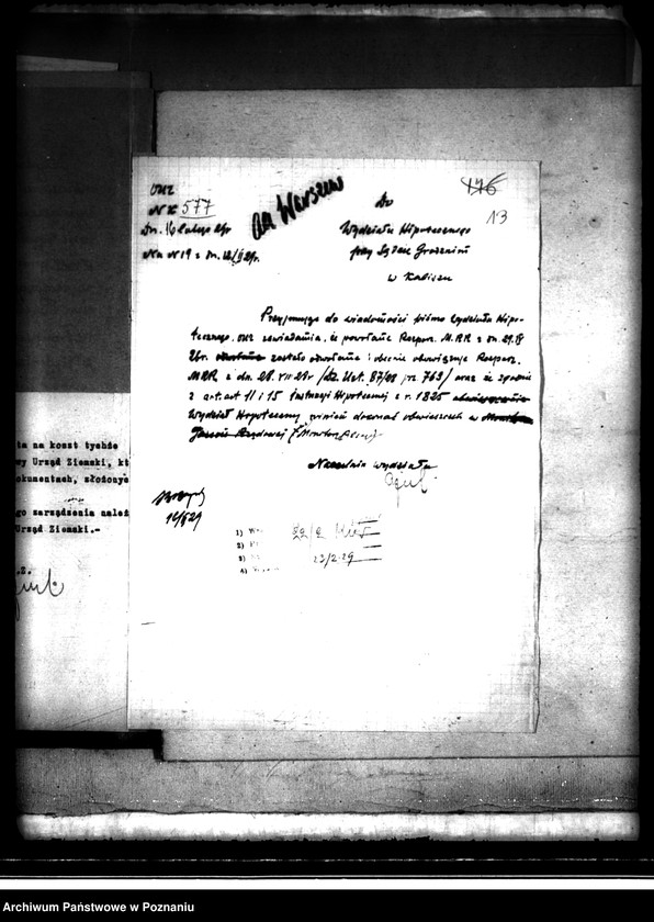 Obraz 17 z jednostki "Regulacja hipoteczna scalonych gruntów we wsi Warszów powiatu kaliskiego"