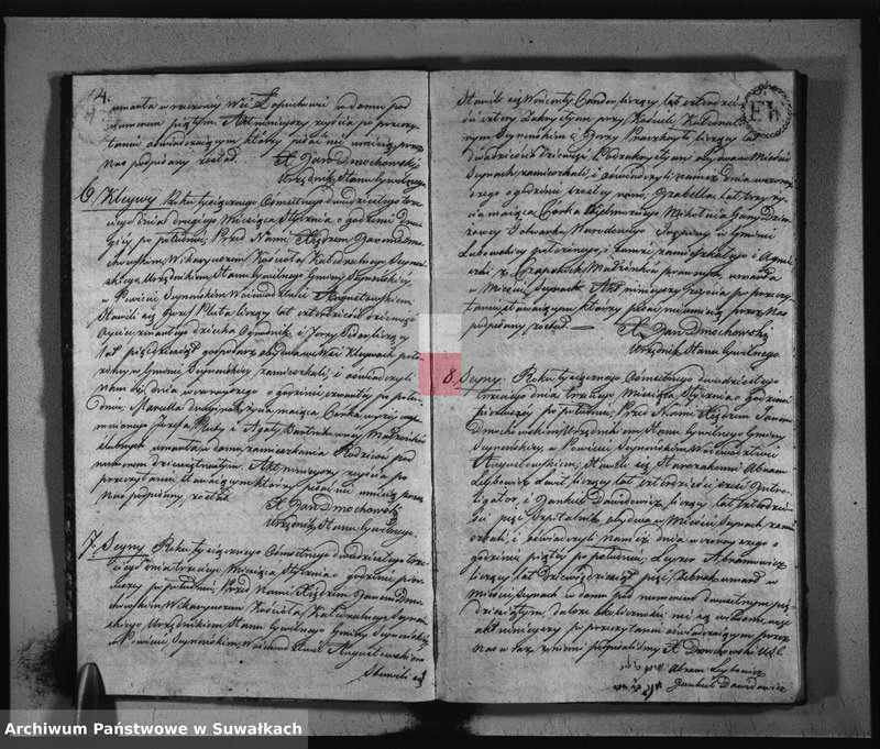 image.from.unit.number "Akta zmarłych gminy seyneńskiey w roku 1823."
