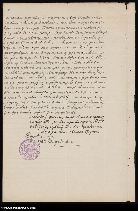 Obraz 9 z jednostki "Gebr. Ignatowicz- B-cia Ignatowicz- kupcy"