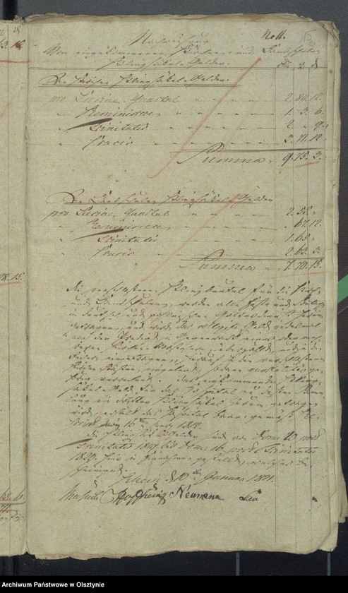 Obraz 17 z jednostki "Beläge zur 1819/1820 Rheinschen Kirchen Cassen Rechnung"
