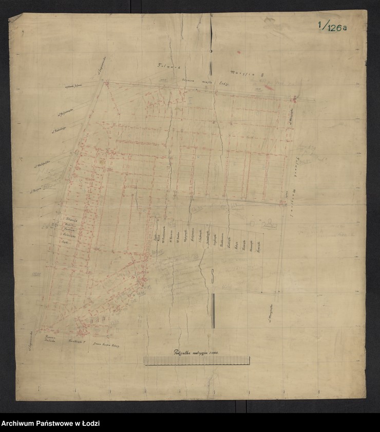Obraz 2 z jednostki "Łódź . Plan części dóbr Marysin III 1:1000"