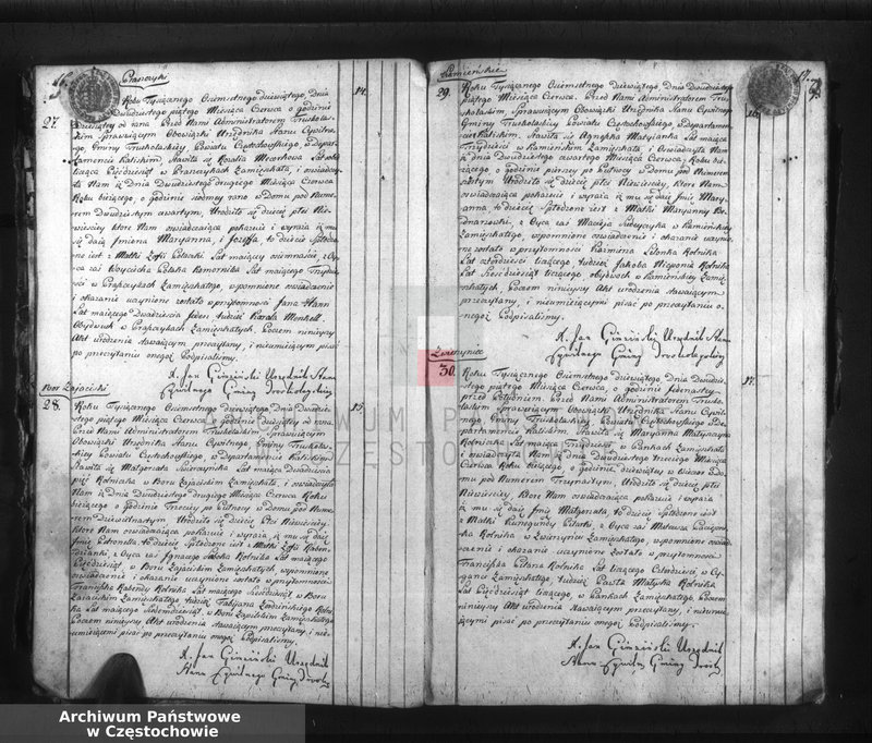 Obraz 11 z jednostki "Akta cywilne urodzeń gminy Truskolasy od dnia 1 miesiąca maja 1809 roku do dnia 30 miesiąca kwietnia 1810 roku wpisane"