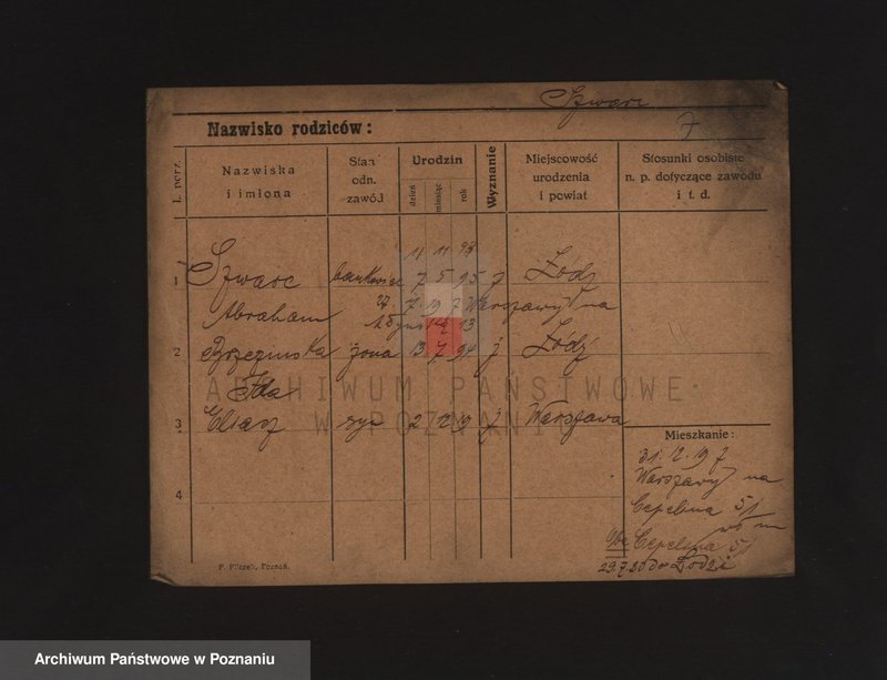 Obraz 17 z jednostki "Szwarc (żonaci i wdowy)"