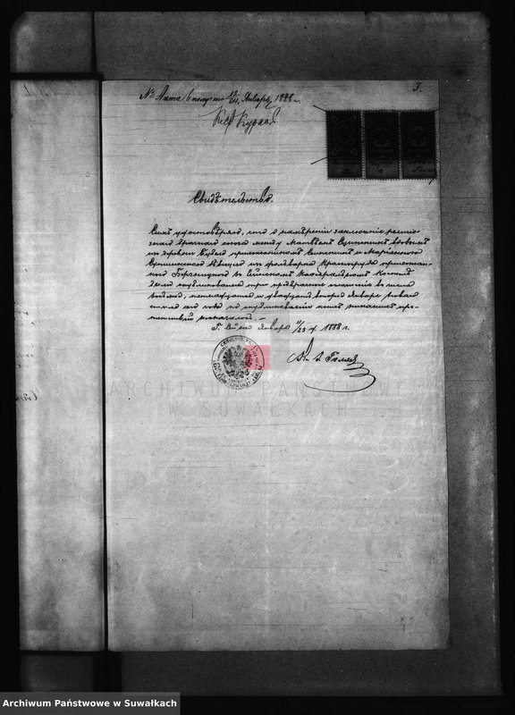 image.from.unit.number "Dokumenty Prinadležaščija k aktam brakosočetanii Berznickago Rimsko- Katoličeskago Prichoda za 1888 god"