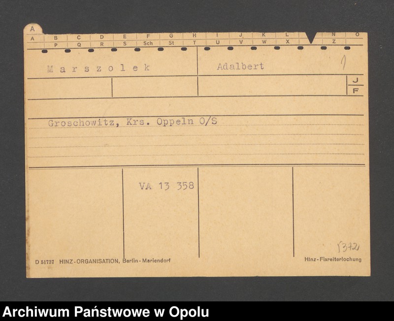 Obraz 3 z jednostki "[Marszolek Adalbert, Groschowitz]"