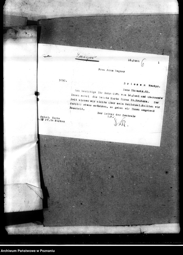 Obraz 10 z jednostki "Korespondencja w sprawie miejscowych Niemców, którzy zginęli w 1939 roku"