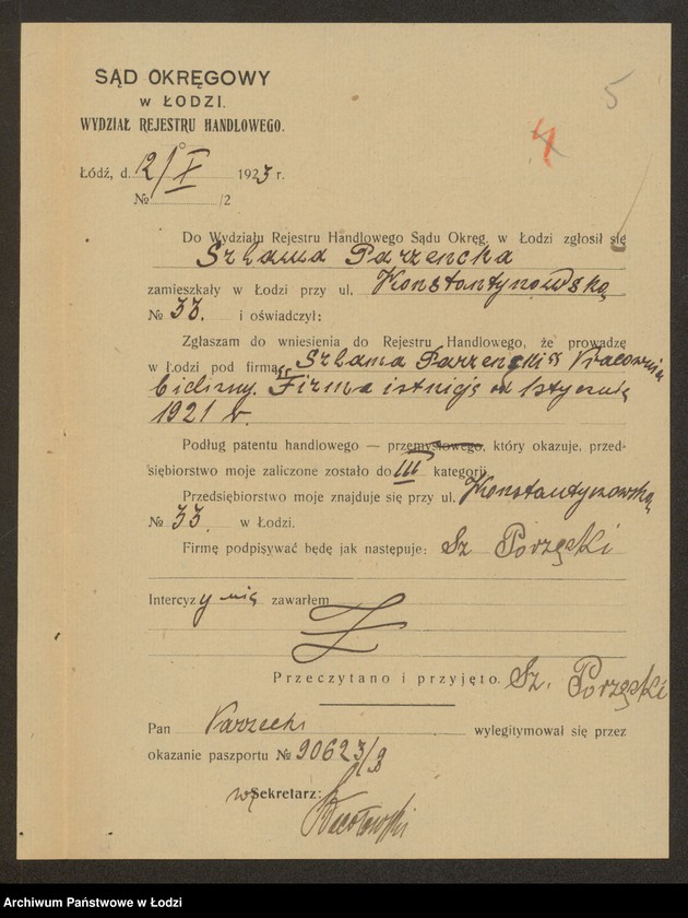 Obraz 7 z jednostki "Szlama Parzęcki- pracownia bielizny"