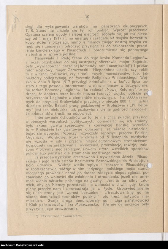 Obraz 11 z jednostki "[Broszura Jędrzeja Zakrzewskiego w sprawie internowania Józefa Piłsudskiego]"