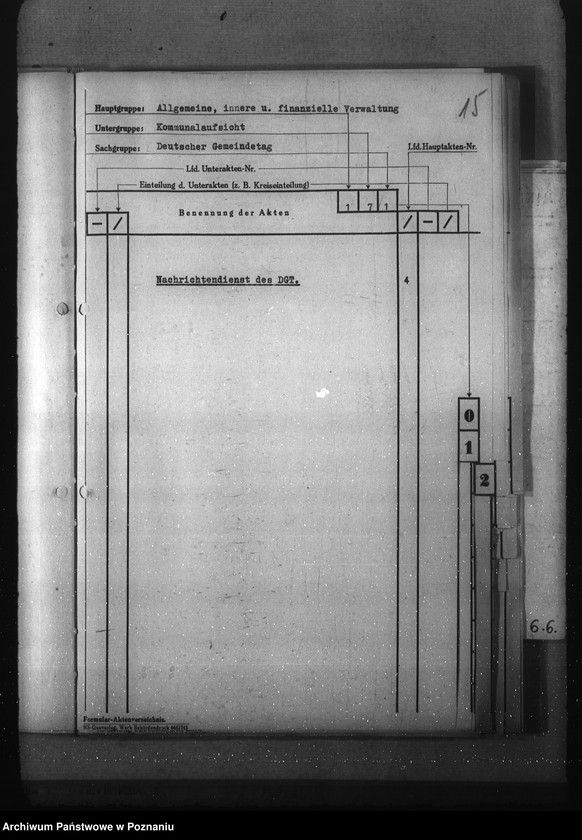 Obraz 19 z jednostki "Aktenverzeichnis (Kommunalaufsicht)"