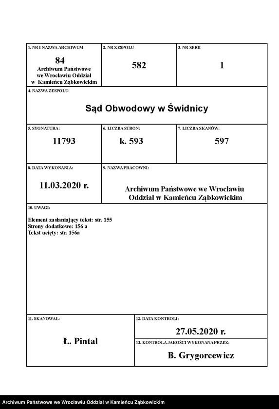 image.from.unit.number "Amtsgericht Schweidnitz Duplicate der Kirchenbücher der evang. Kirche zu Leutmannsdorf"