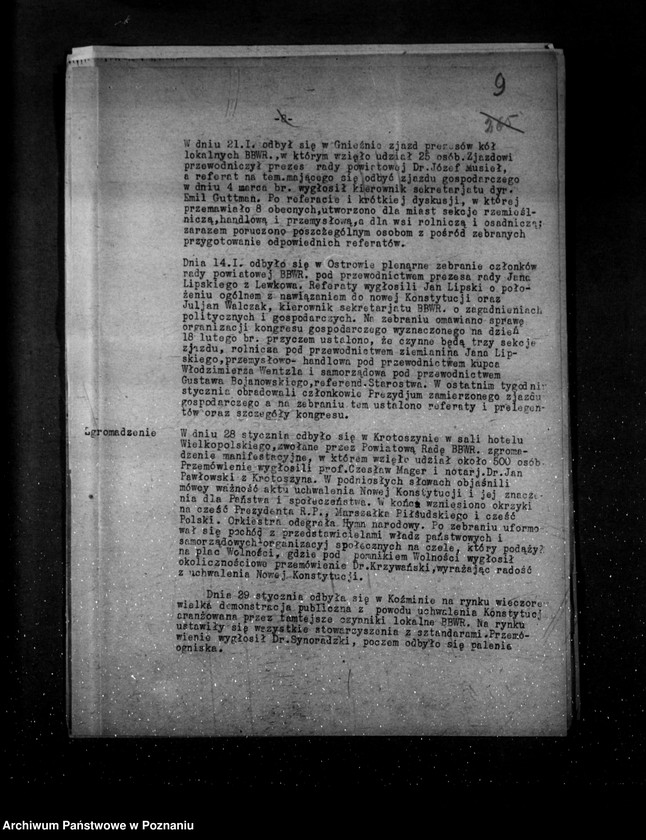 Obraz 13 z jednostki "Sprawozdania z polskiego legalnego ruchu politycznego za miesiące styczeń, luty, marzec 1934 r."