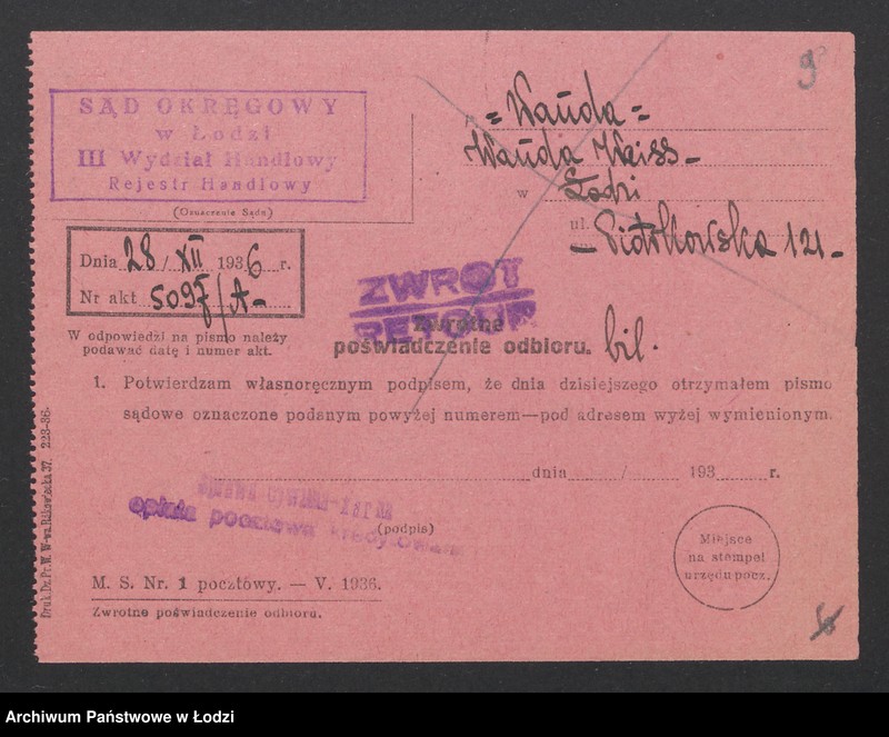 Obraz 11 z jednostki "Wanda Machnik – „Wanda” magazyn kapeluszy"