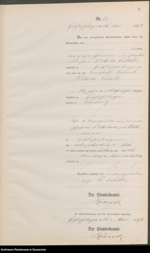 Obraz 14 z jednostki "Sterbe-Register (Neben-Register)"
