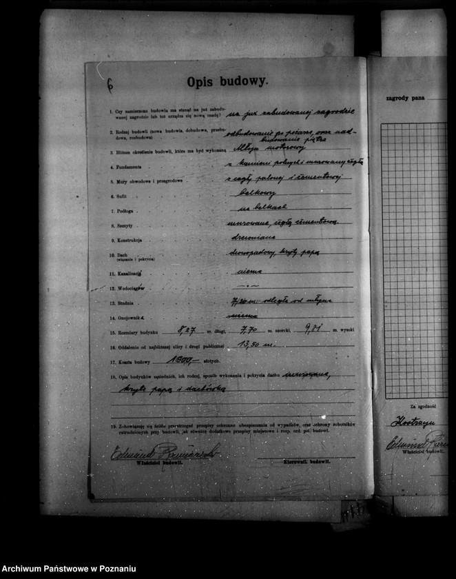 image.from.unit.number "Zatwierdzenie zakładu przemysłowego /młyna motorowego/ E. Raczniewskiego w Kostrzynie powiat średzki"