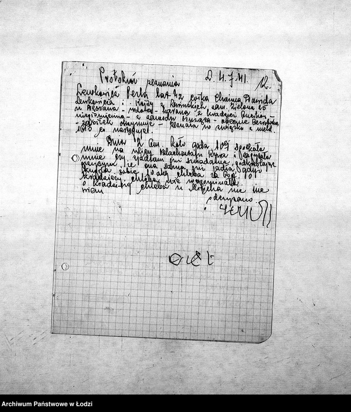 Obraz 15 z jednostki "[Sprawy karne: zeznania, meldunki, oskarżenia]"