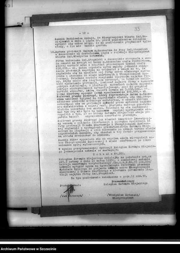 Obraz 18 z jednostki "Protokoły Kolegium Zarządu Miejskiego nr 27-68 (kopie)"