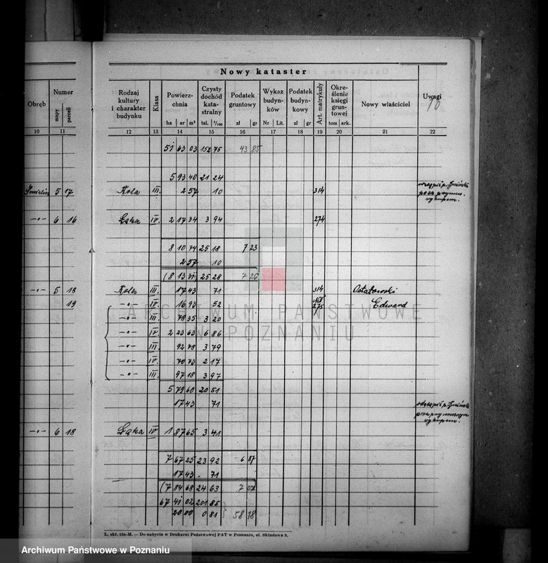 Obraz 15 z jednostki "Ostateczny rejestr pomiarowy i nowy kataster obrębu Śmielin i Kraczki powiatu wyrzyskiego majątek Samostrzel"