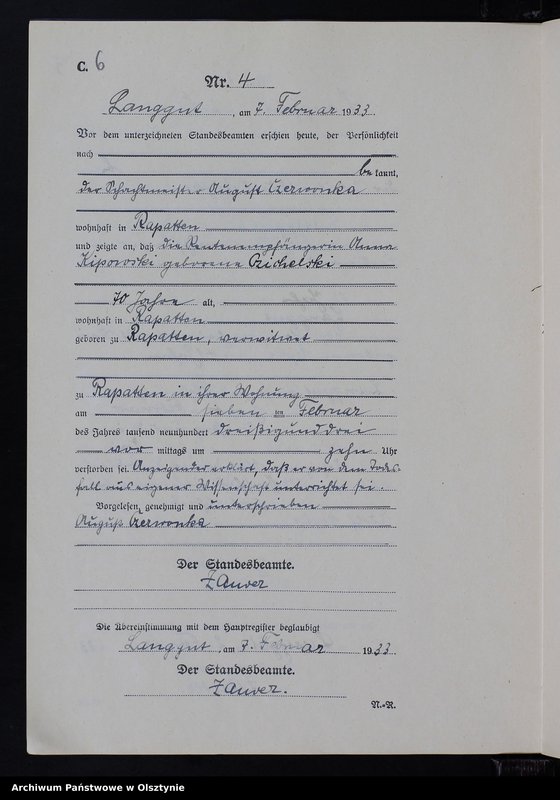 image.from.unit.number "Sterbe-Neben-Register Nr 1 - 16"