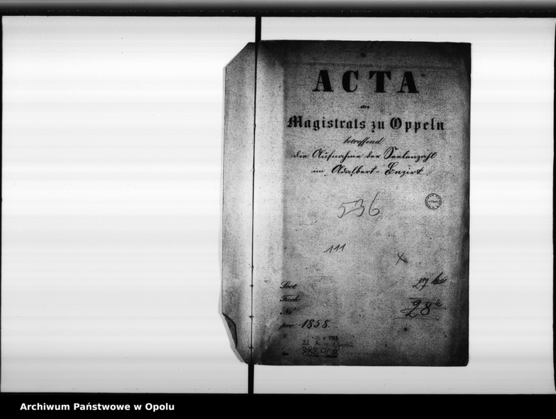 Obraz 4 z jednostki "Acta des Magistrats zu Oppeln betreffend die Aufnahme der Seelenzahl im Adalbert - Bezirk"