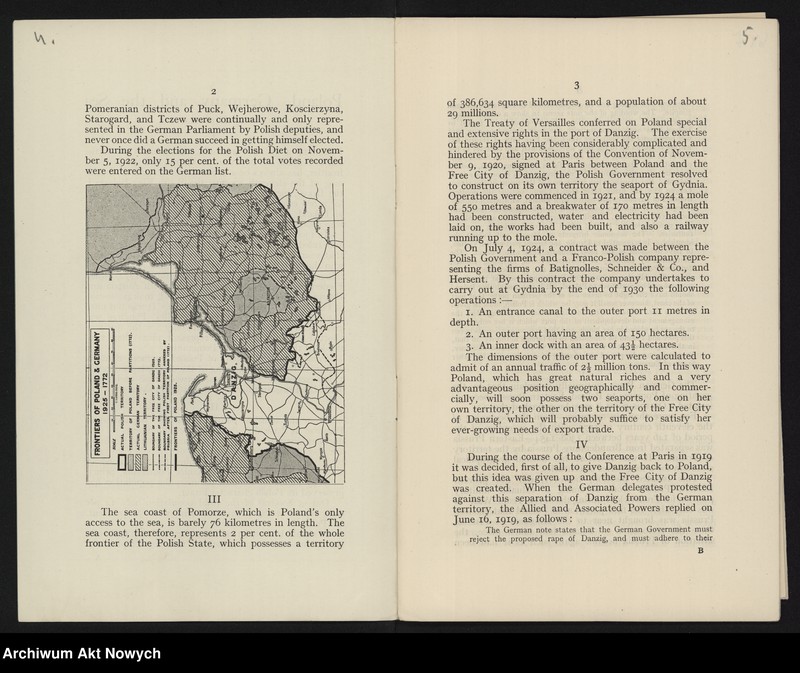 image.from.unit.number ""Poland, Germany and the Sea" by Diplomat, London 1925; Odbitka z "The English Review", Sep. 1925, 2 mapy"