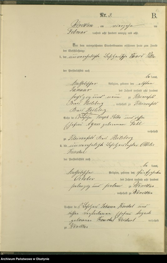 image.from.unit.number "Heiraths-Haupt-Register nr 1 - 16"