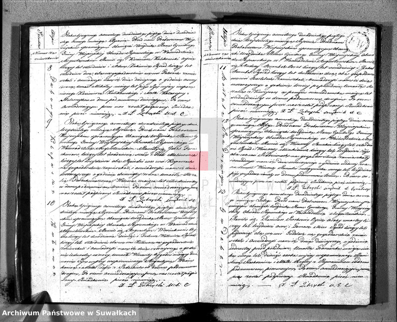 image.from.unit.number "Akta umarłych urzędnika stanu cywilnego gminy wieysieyskiey z 1825 roku"