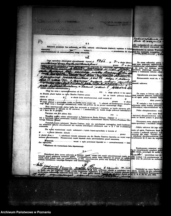 Obraz 19 z jednostki "Przewłaszczenie ziem dotacyjnych majątku Radomyśl powiatu leszczyńskiego"