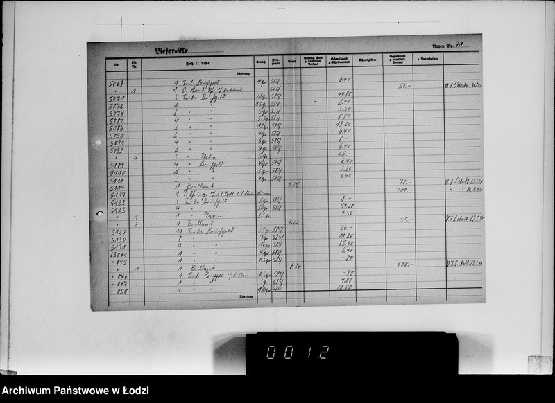 Obraz 10 z jednostki "[Dziennik przychodu kosztowności]"