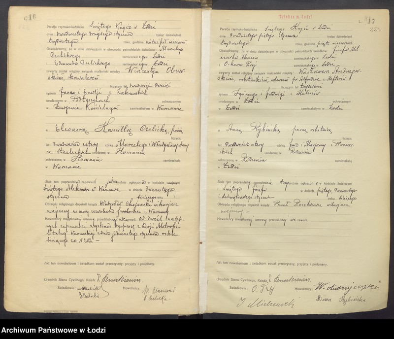 Obraz 11 z jednostki "Akta małżeństw"