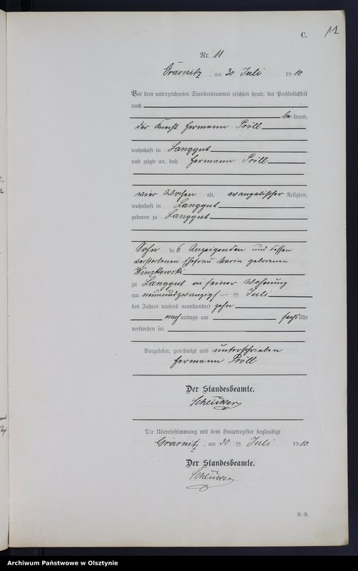 image.from.unit.number "Sterbe-Neben-Register Nr 1 - 20"