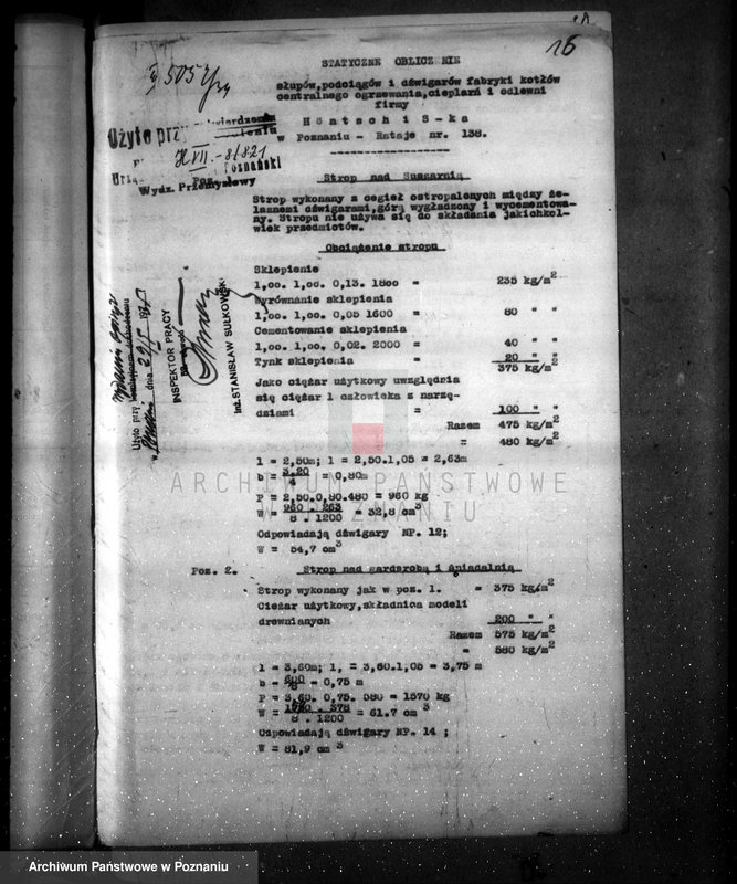 Obraz 20 z jednostki "Zatwierdzenie zakładu przemysłowego /fabr. cieplarń/ Firma Höntsch w Poznaniu"