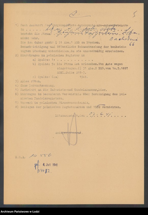 Obraz 7 z jednostki "Benjamin Fajgenbaum – sklep rzeźniczy i sprzedaż pierza"