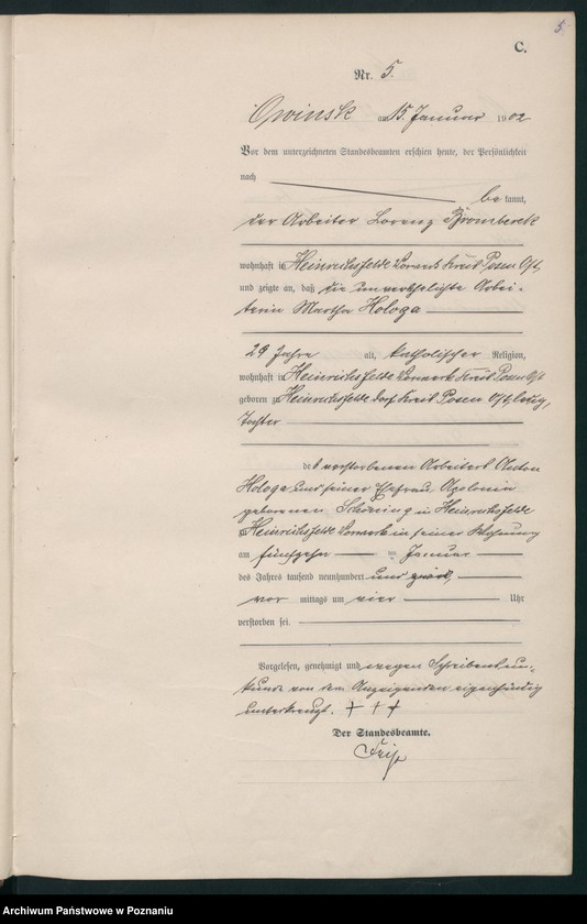 Obraz 7 z jednostki "Sterbe-Haupt-Register"