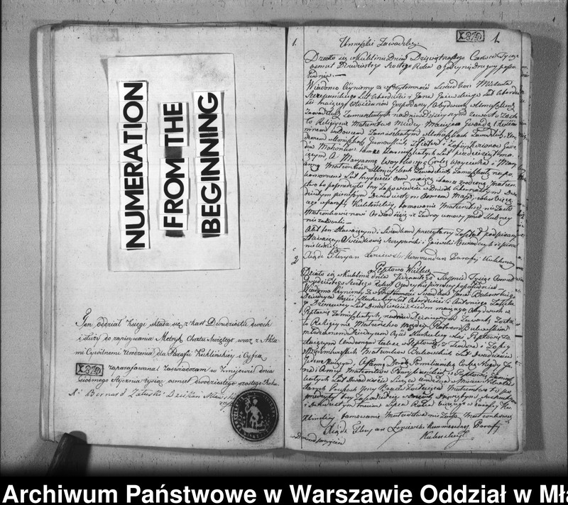 Obraz z zespołu "Akta stanu cywilnego Parafii Rzymskokatolickiej w Kuklinie"