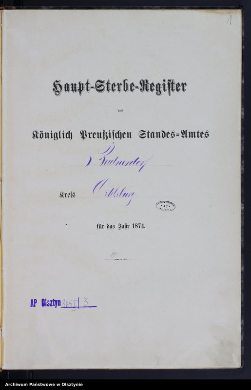 image.from.unit.number "Haupt-Sterbe-Register Nr 1 - 40"