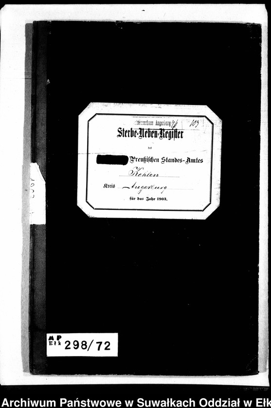image.from.unit.number "Sterbe-Neben-Register des Preussischen Standes-Amtes Kehlen Kreis Angerburg"