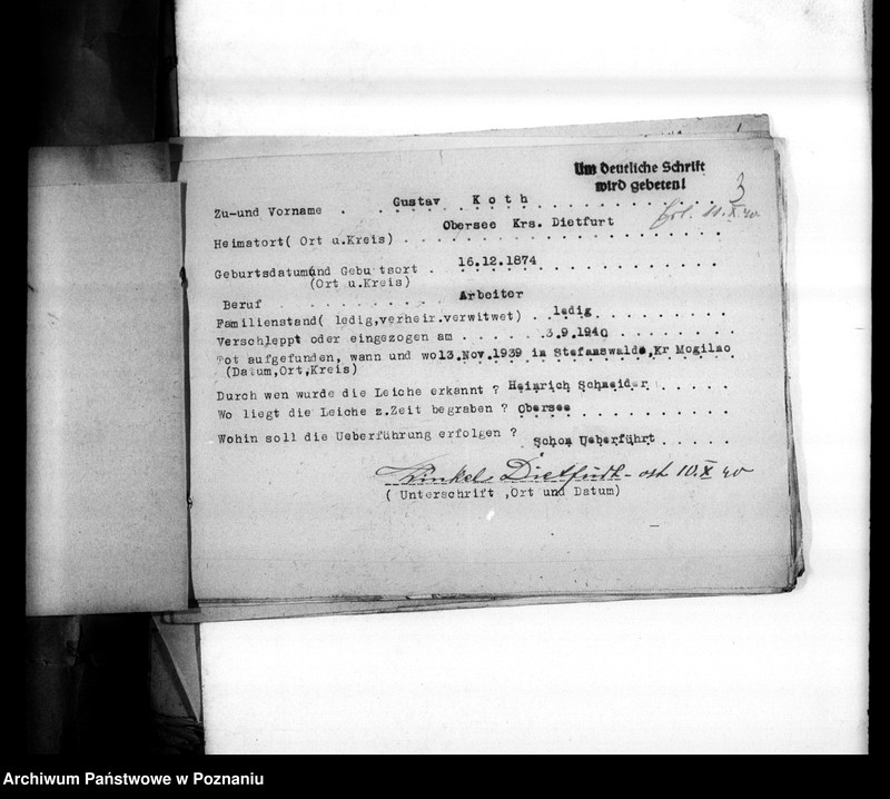 Obraz 7 z jednostki "Wykazy miejscowych Niemców, którzy zginęli w 1939 roku"