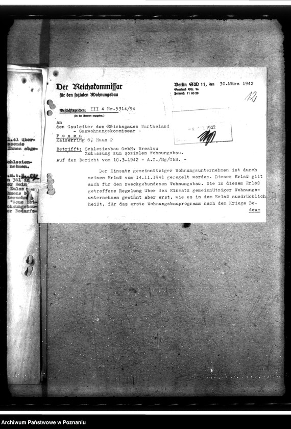 Obraz 16 z jednostki "Wohnungsgesellschaft in Leslau"