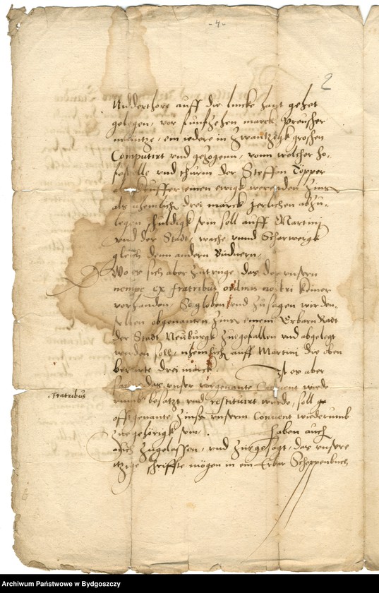 image.from.unit.number "[Zobowiązania miasta Nowego wobec tamtejszego klasztoru zakonu franciszkanów]"