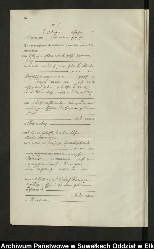 image.from.unit.number "[Heirats = Register (Neben = Register) Standesamt Angerburg einschl. der Bezirke Prinowen, Gr. Strengeln und Kehlen Kreis Angerburg]"