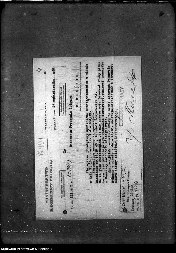 Obraz 9 z jednostki "Korespondencja Kom. Nacz. Rady Ludowej"